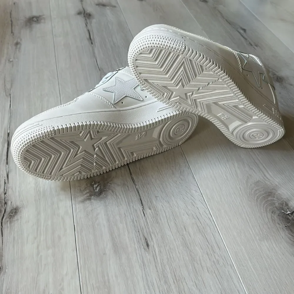 BAPE STA™‎ #9 MENS SHOES IVORY/WHITE SIZE 8.5 NEW WITHOUT BOX